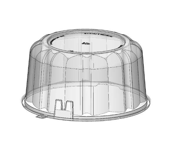 8" Dome x 3-3/4" HT