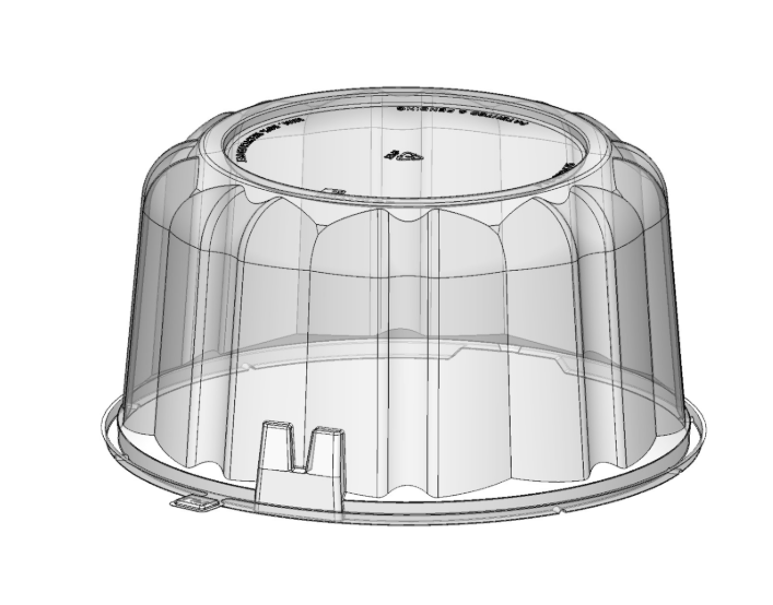 12" Dome x 5-1/2" HT (Palm Design)
