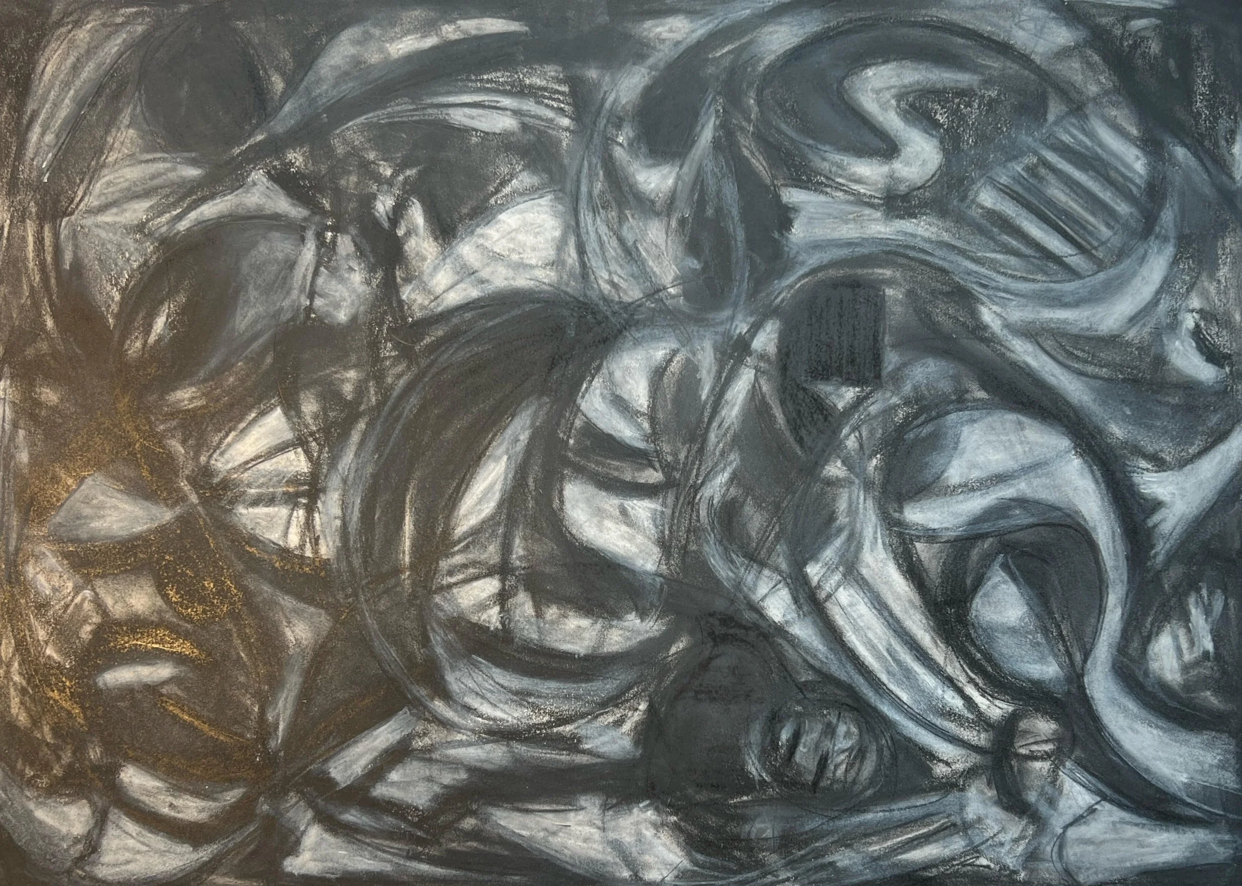  Ancestral I 
 Charcoal Drawing 