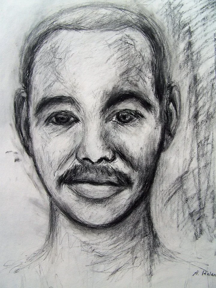  Self Portrait V 
 Charcoal Drawing 