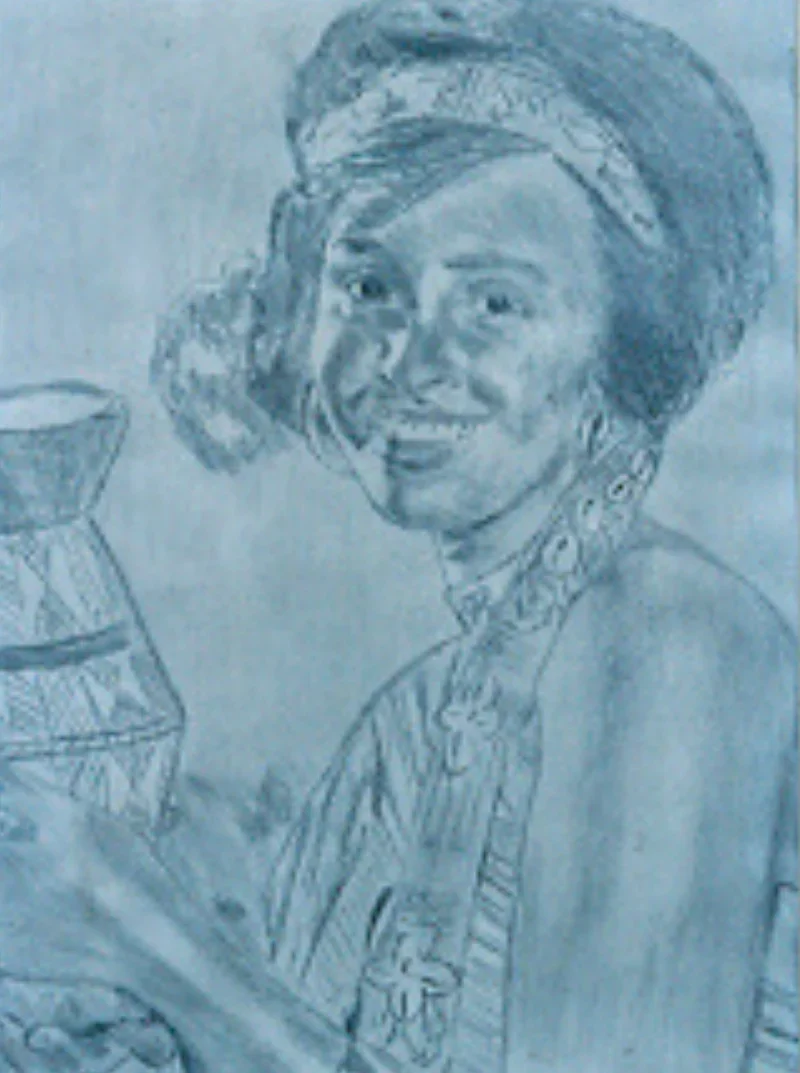 Somali Woman 
 Pencil Drawing, 20 x 16 in 