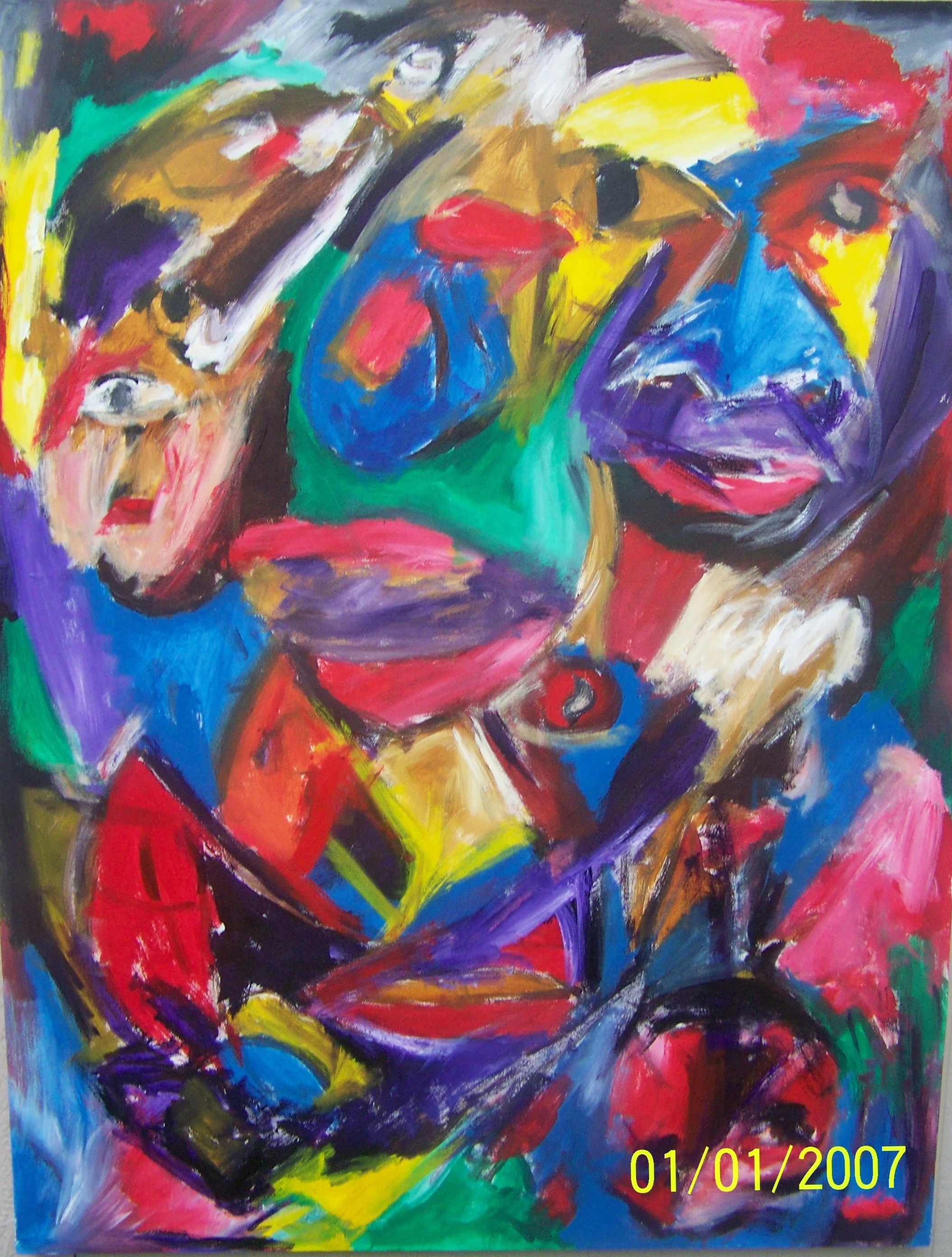  Conversation 
 Acrylic on Canvas 