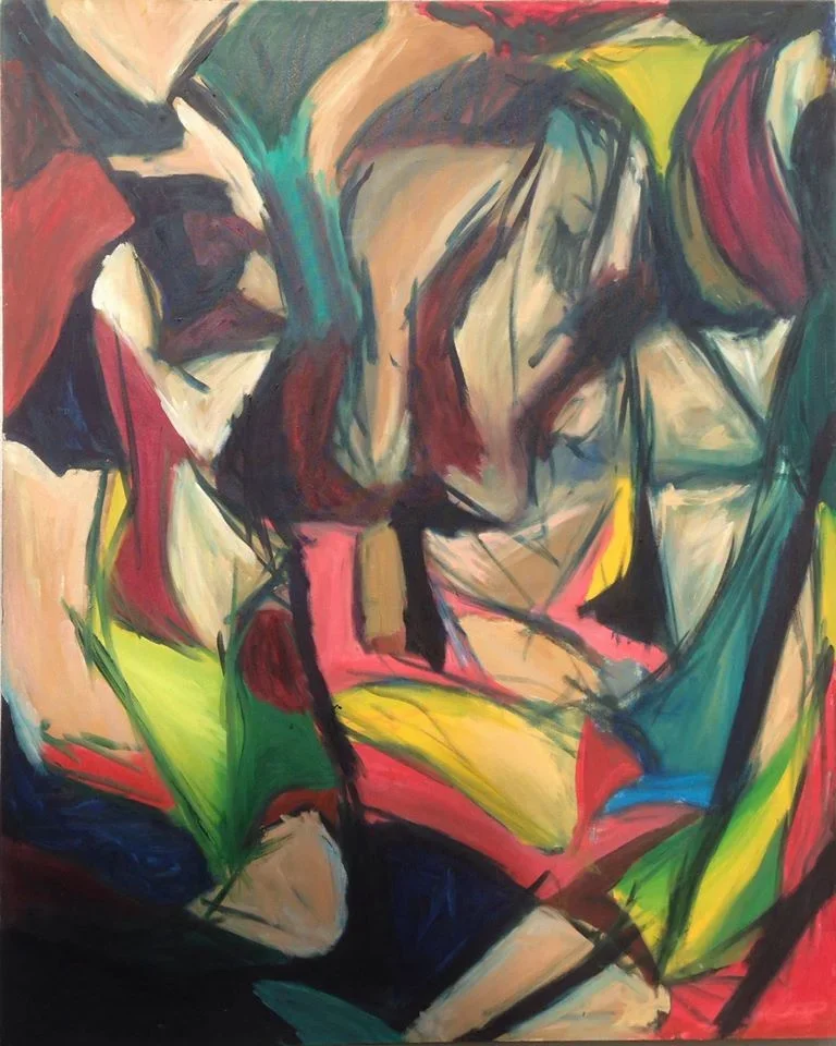  Aborigins 
 Oil on Canvas 