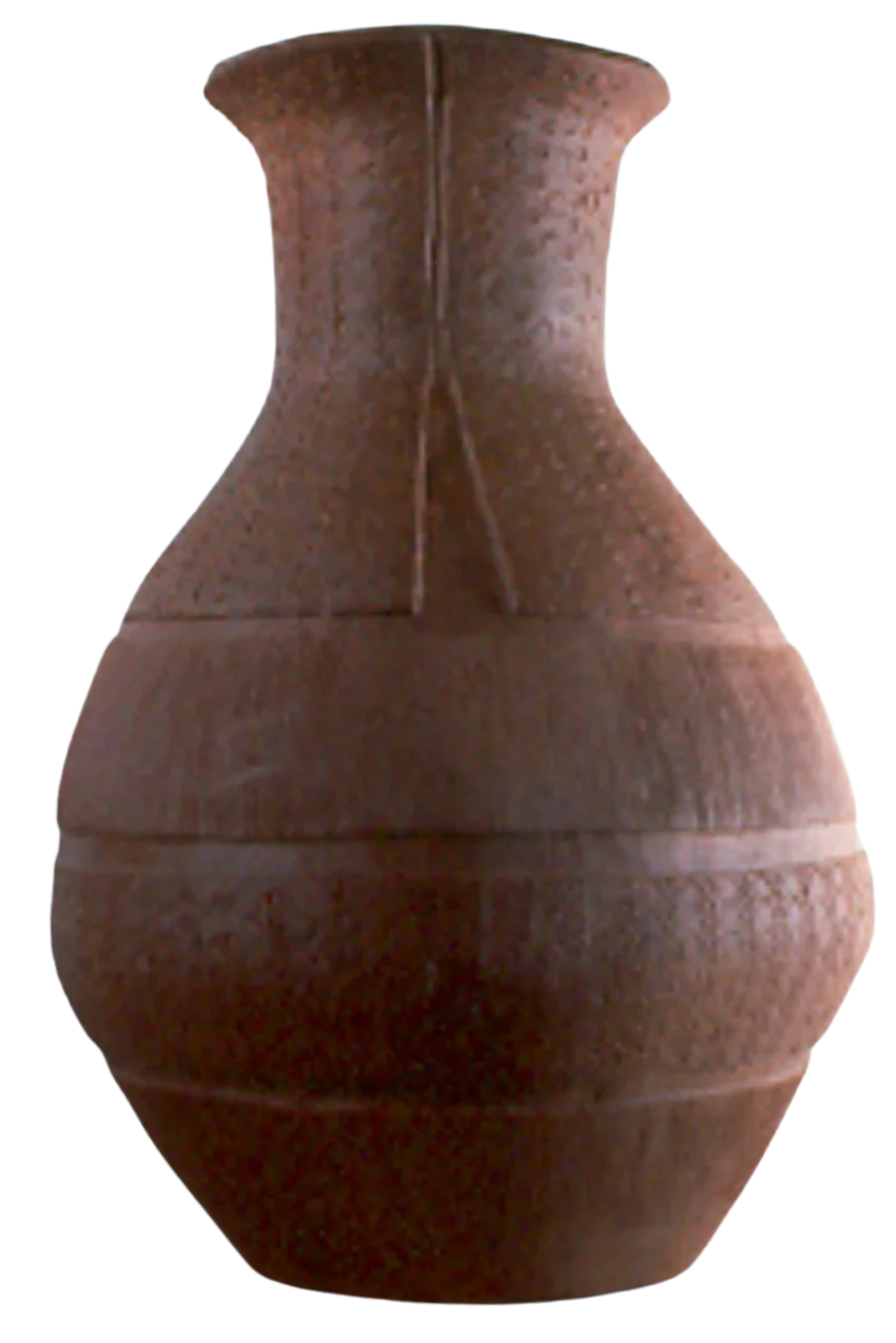  Traditional Vessel with Incised Lines 
 Clay 
