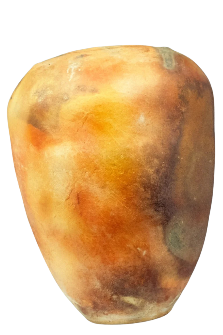  Vessel Form with Irregular Lips 
 Clay 