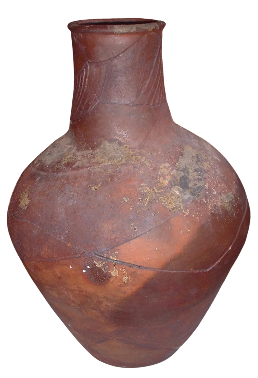  Vessel with Incised Lines 
 Clay 
