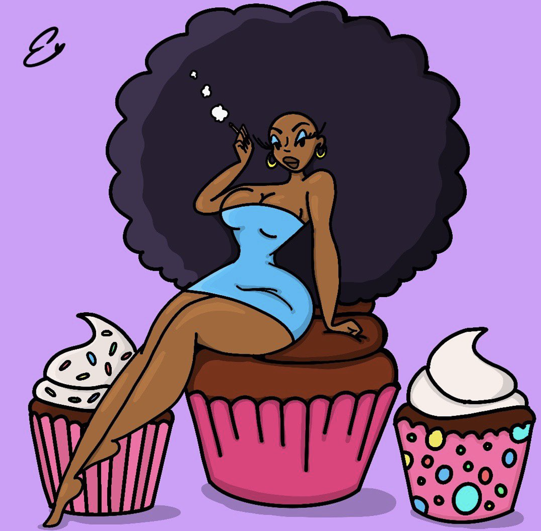 Cupcake Cutie — Square Sticker