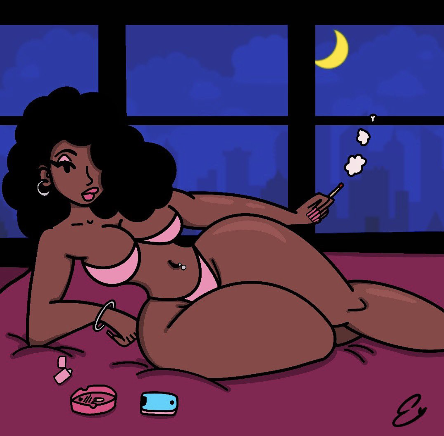 Moonlight Lounge — Square Sticker