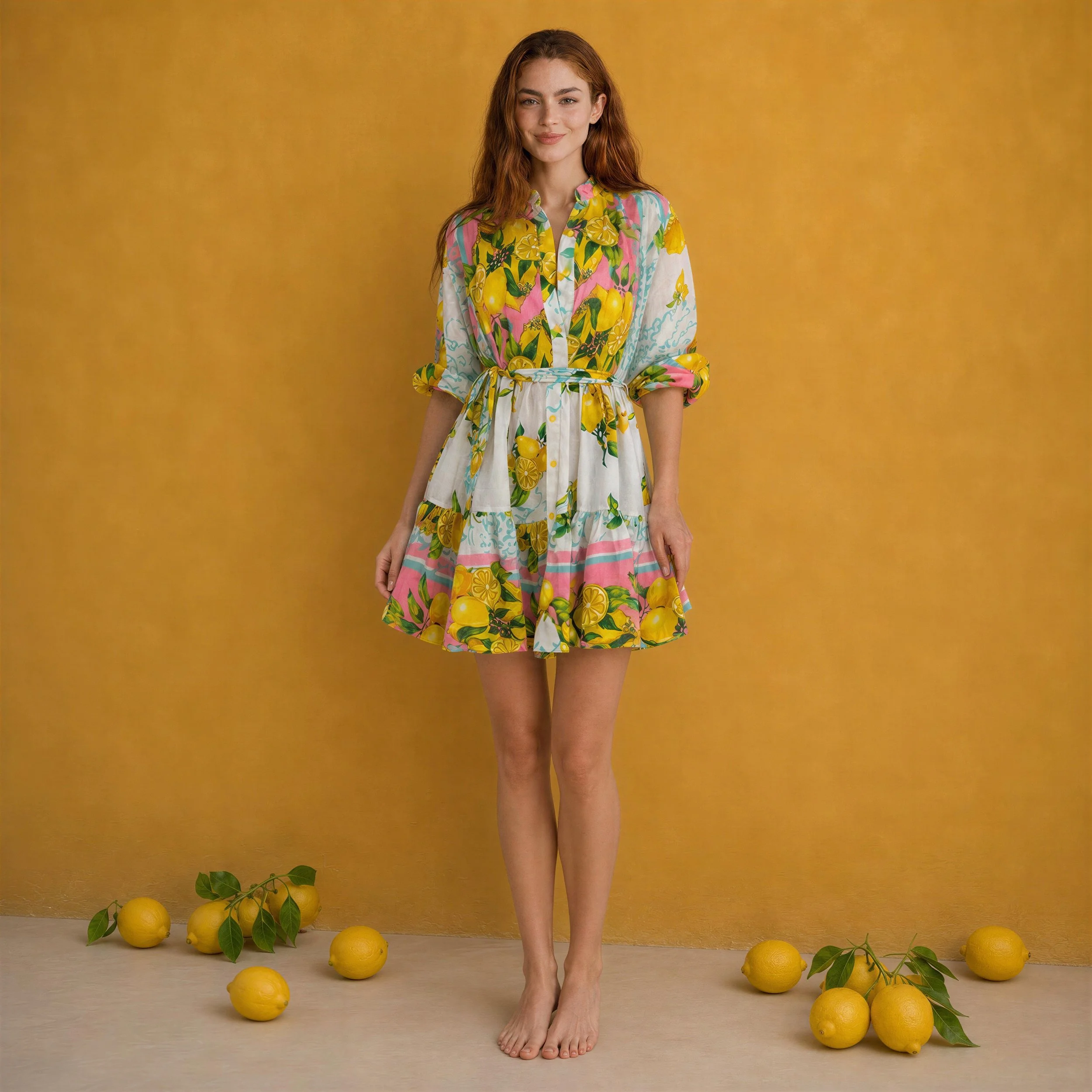 Lemon Crush Dress with Pockets