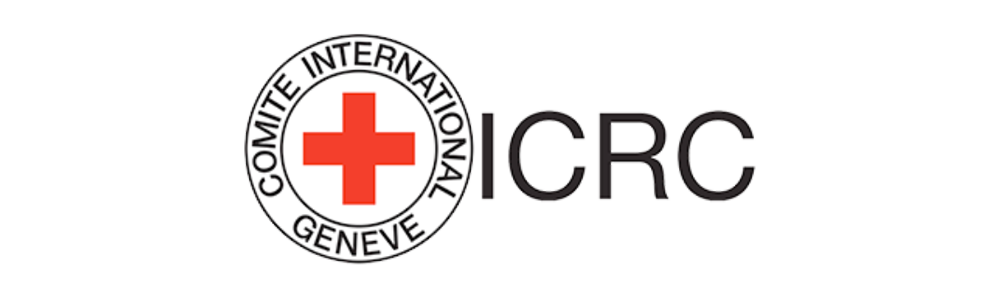 Logo of the International Committee of the Red Cross, Geneva, with a red cross symbol and the acronym 'ICRC'.