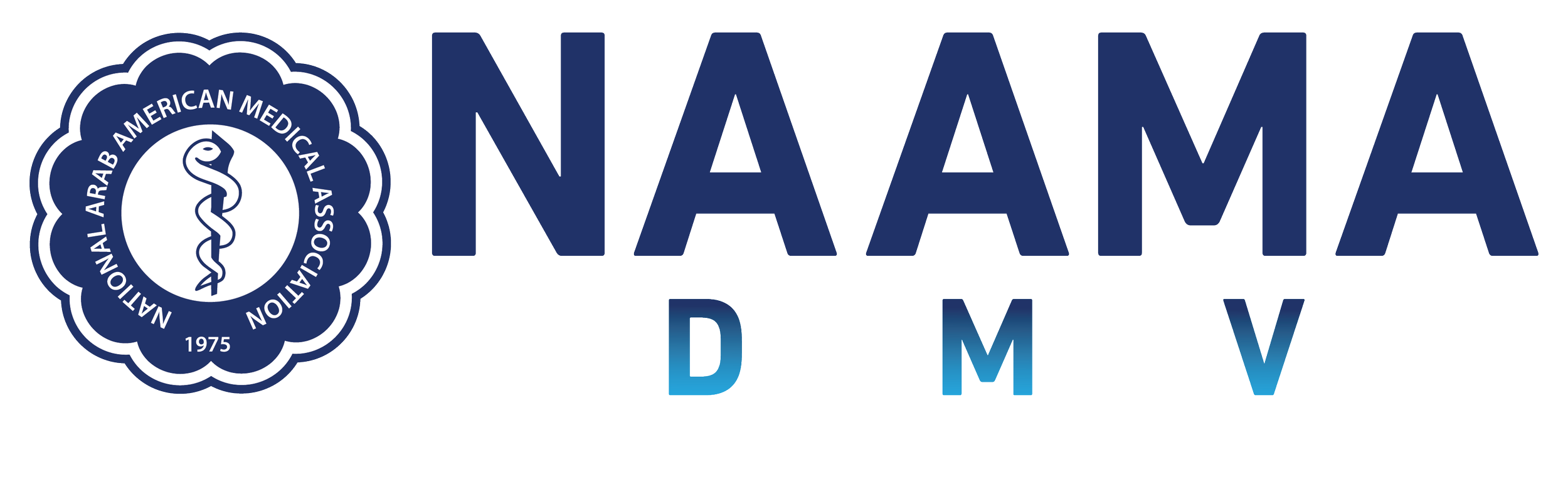 NAAMSP logo with a caduceus symbol, the text 'National American Medical Association' encircling it, and large text reading 'NAAMAM' and 'DMV'.