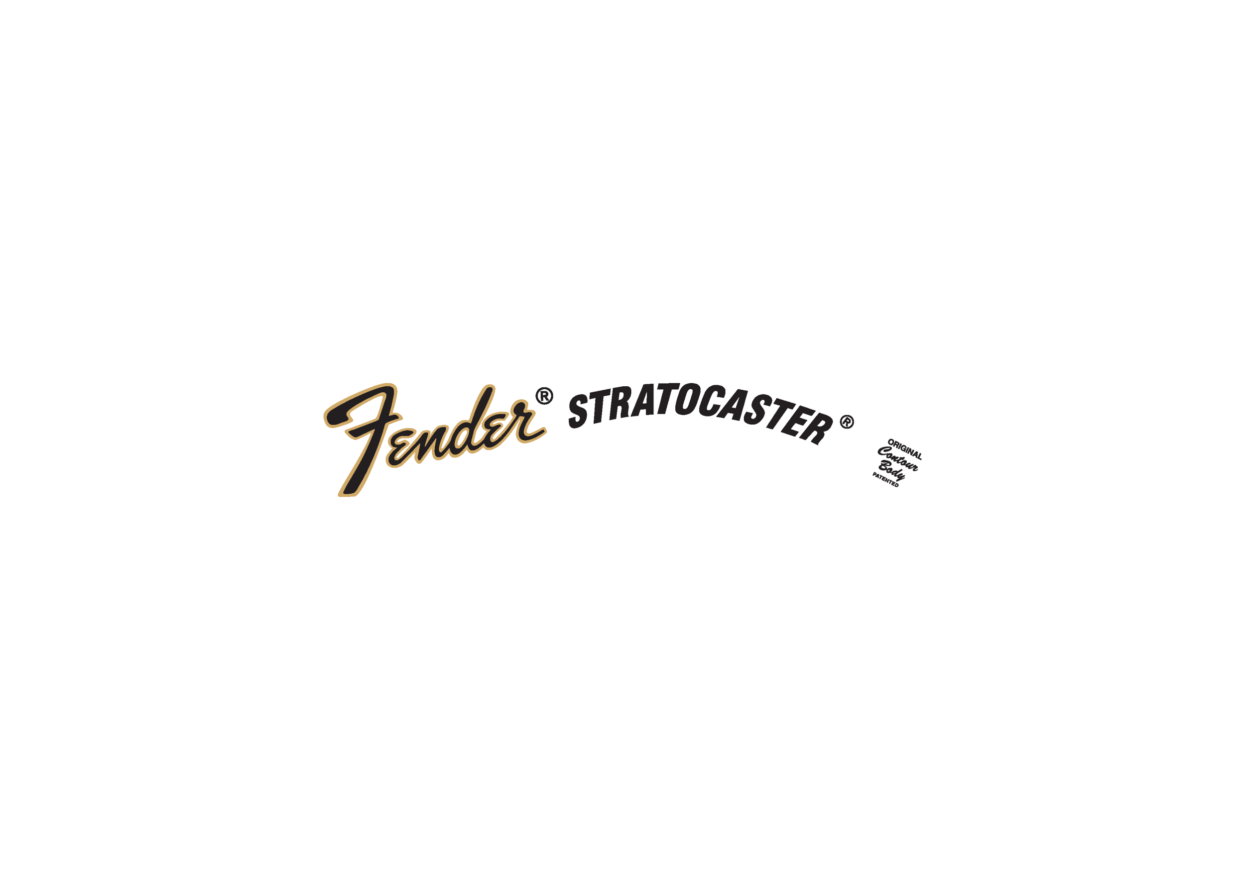 Fender Stratocaster '70s Large Headstock Waterslide Decal