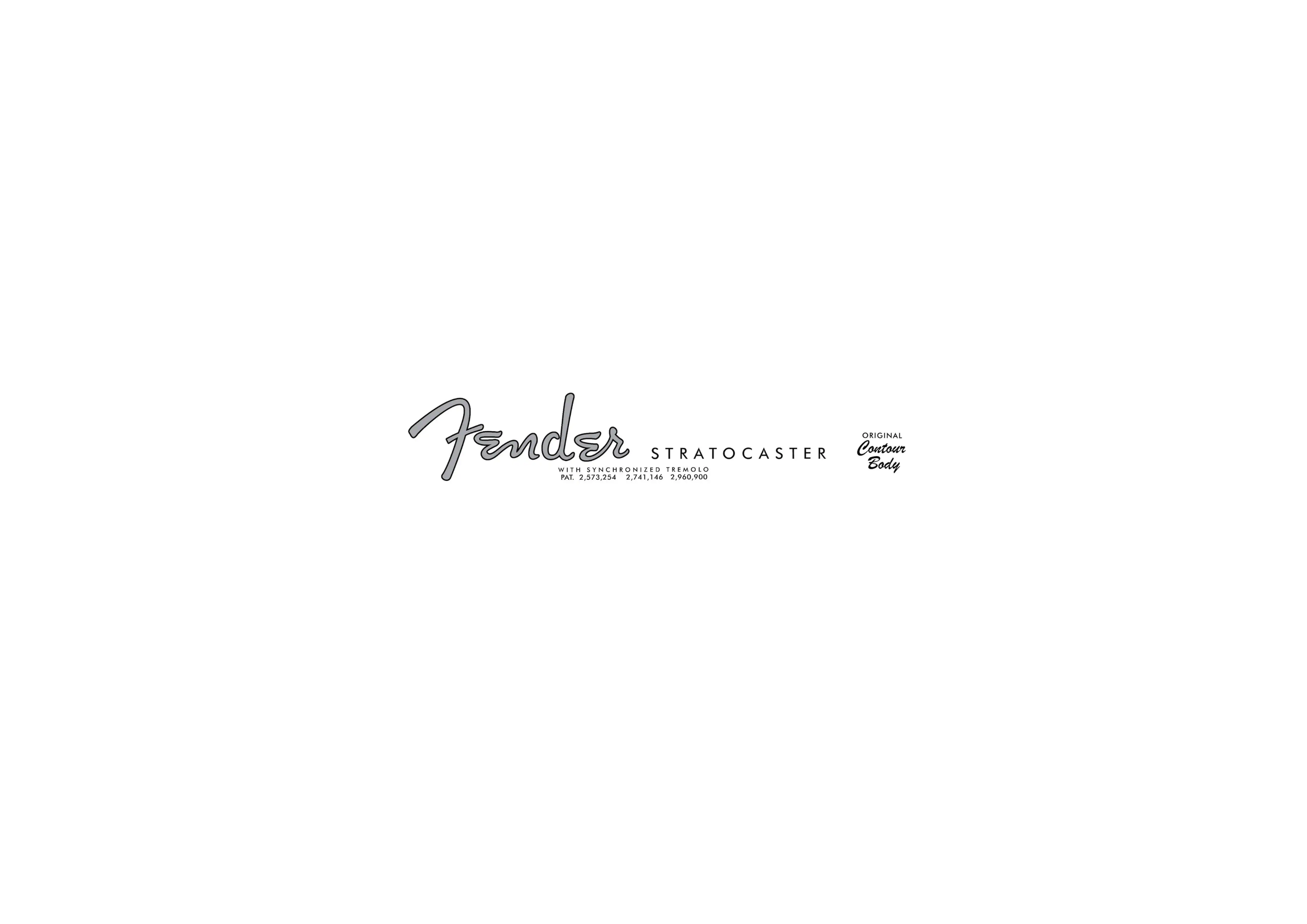 Classic Fender Spaghetti ‘50s Silver Headstock Waterslide Decal