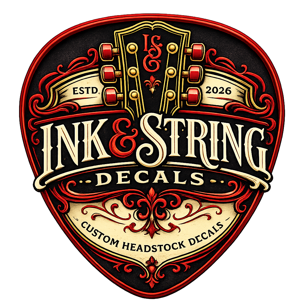 Custom Guitar Headstock Decals