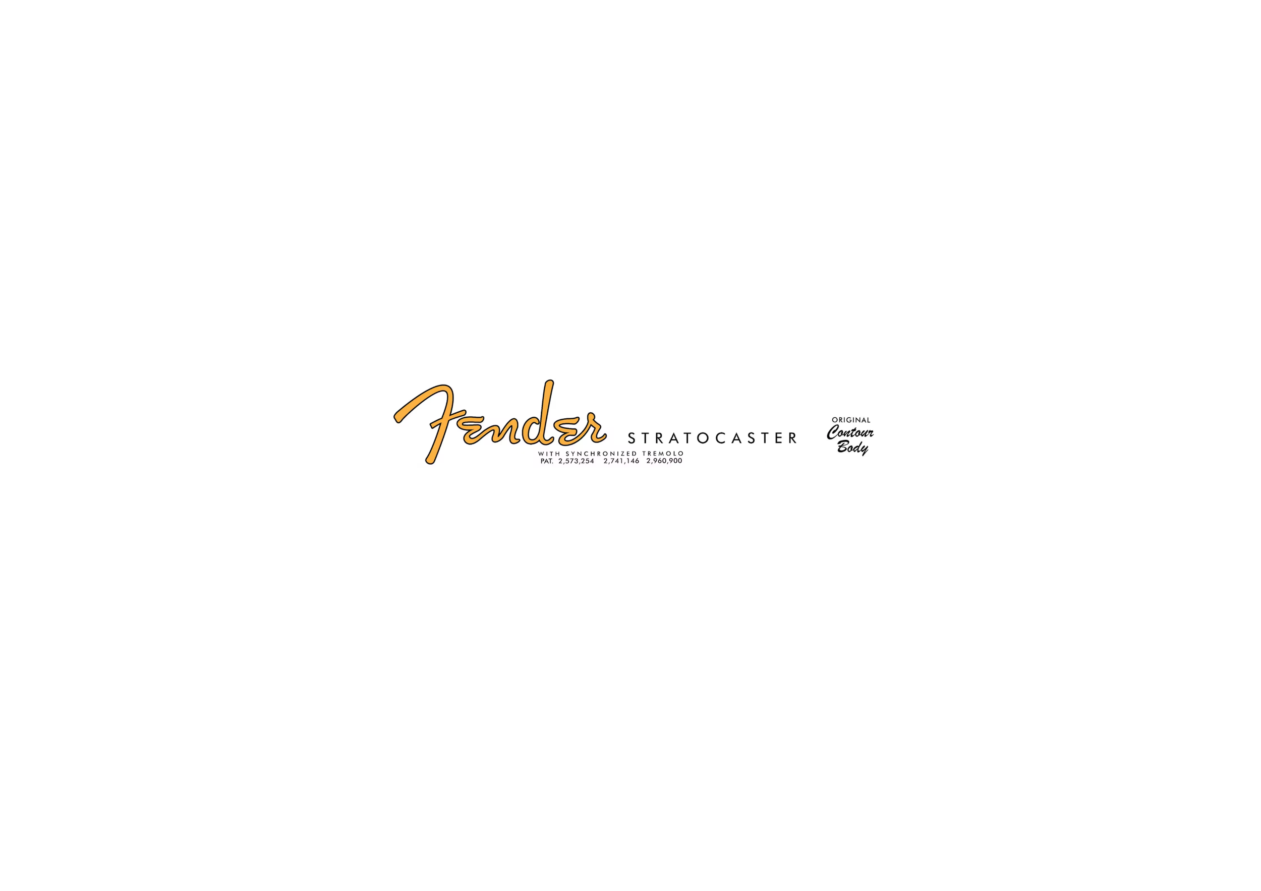 Classic Fender Spaghetti ‘50s Yellow Headstock Waterslide Decal