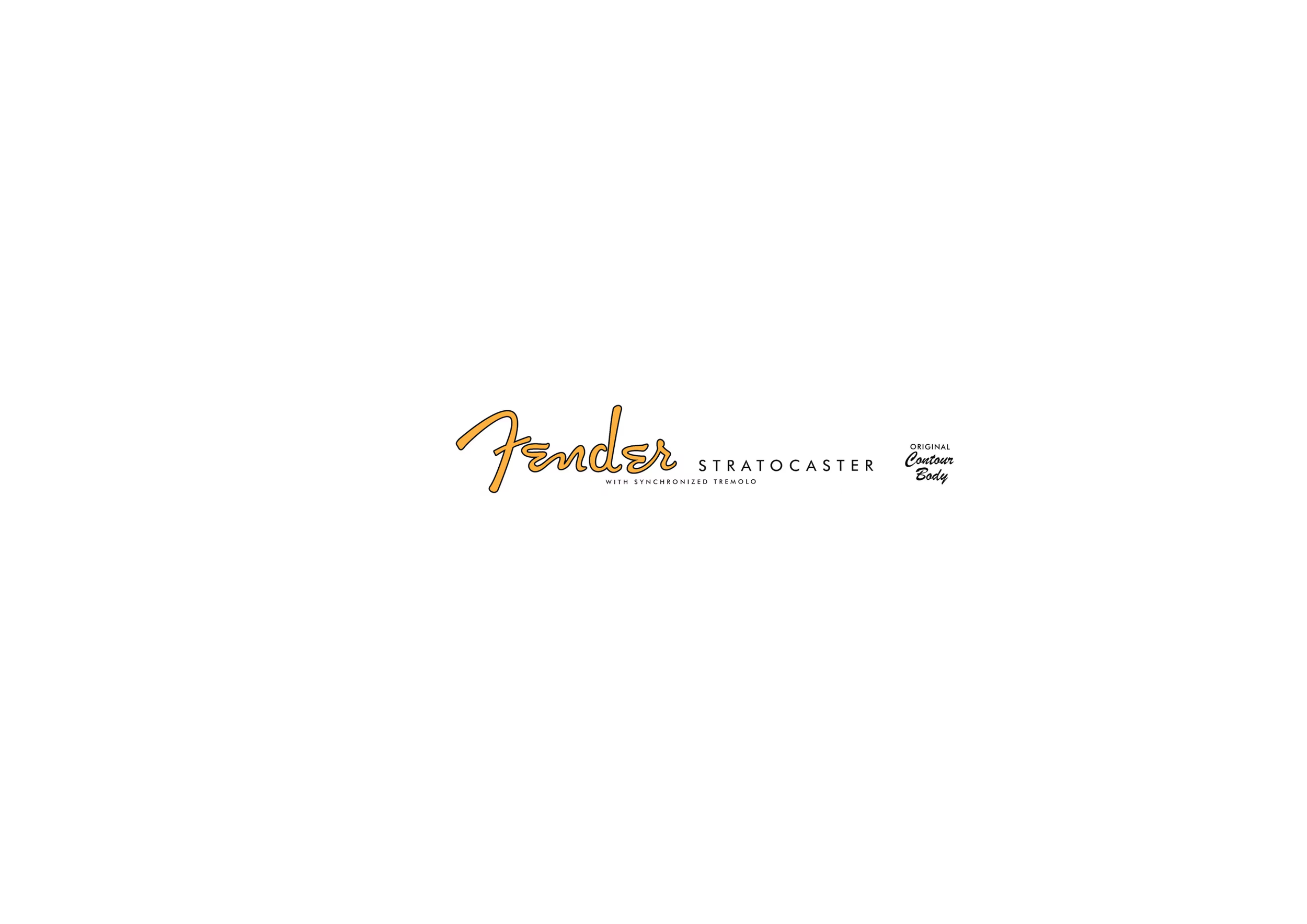 Classic Fender Spaghetti ‘50s Yellow Headstock Waterslide Decal