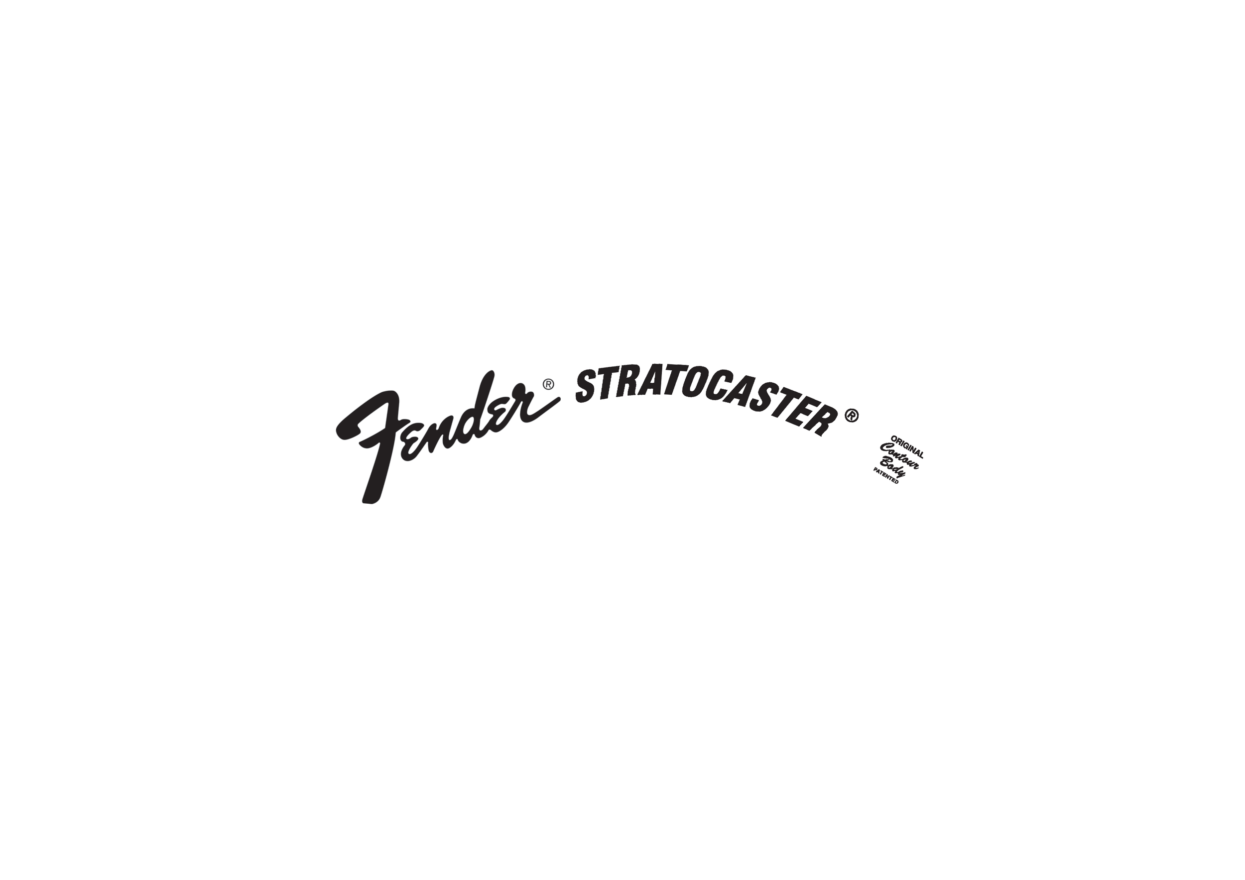 Fender Stratocaster ‘70s Large Headstock Waterslide Decal