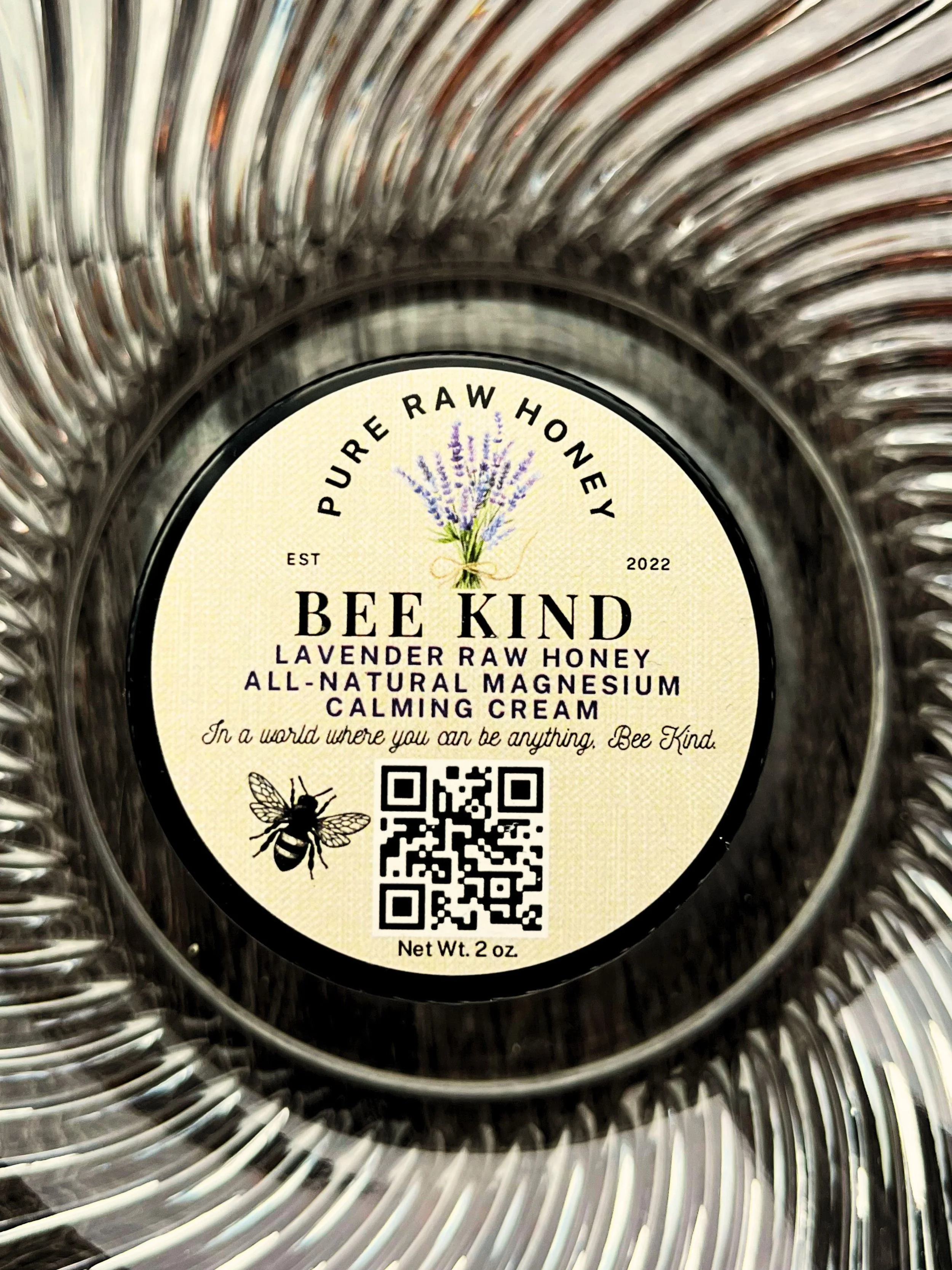 Lavender Raw Honey All-Natural Magnesium Calming Cream