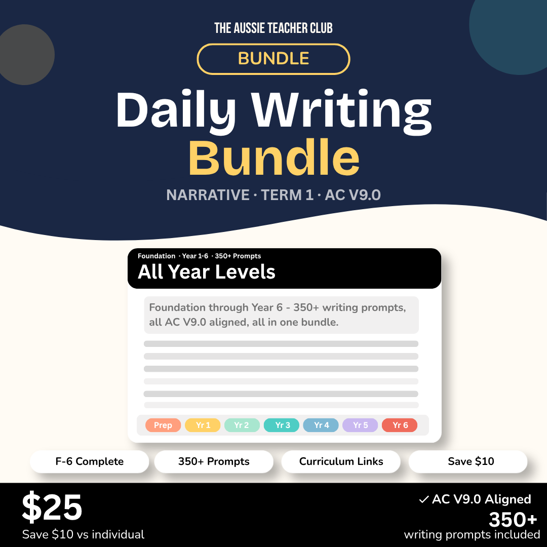 Writing Prompts Bundle — All Year Levels — Narrative — Term 1
