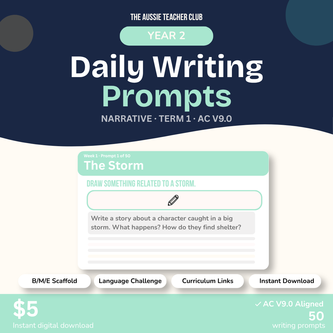Daily Writing Prompts — Narrative — Term 1 — Year 2