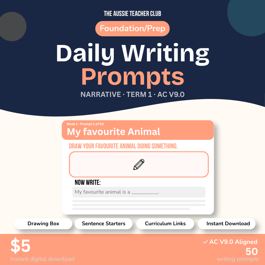 Daily Writing Prompts — Narrative — Term 1 — Foundation