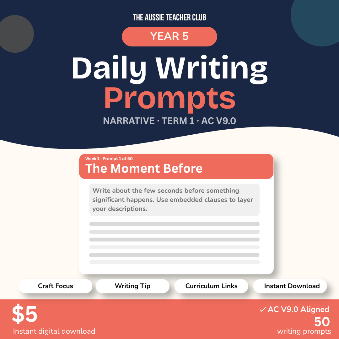 Daily Writing Prompts — Narrative — Term 1 — Year 6