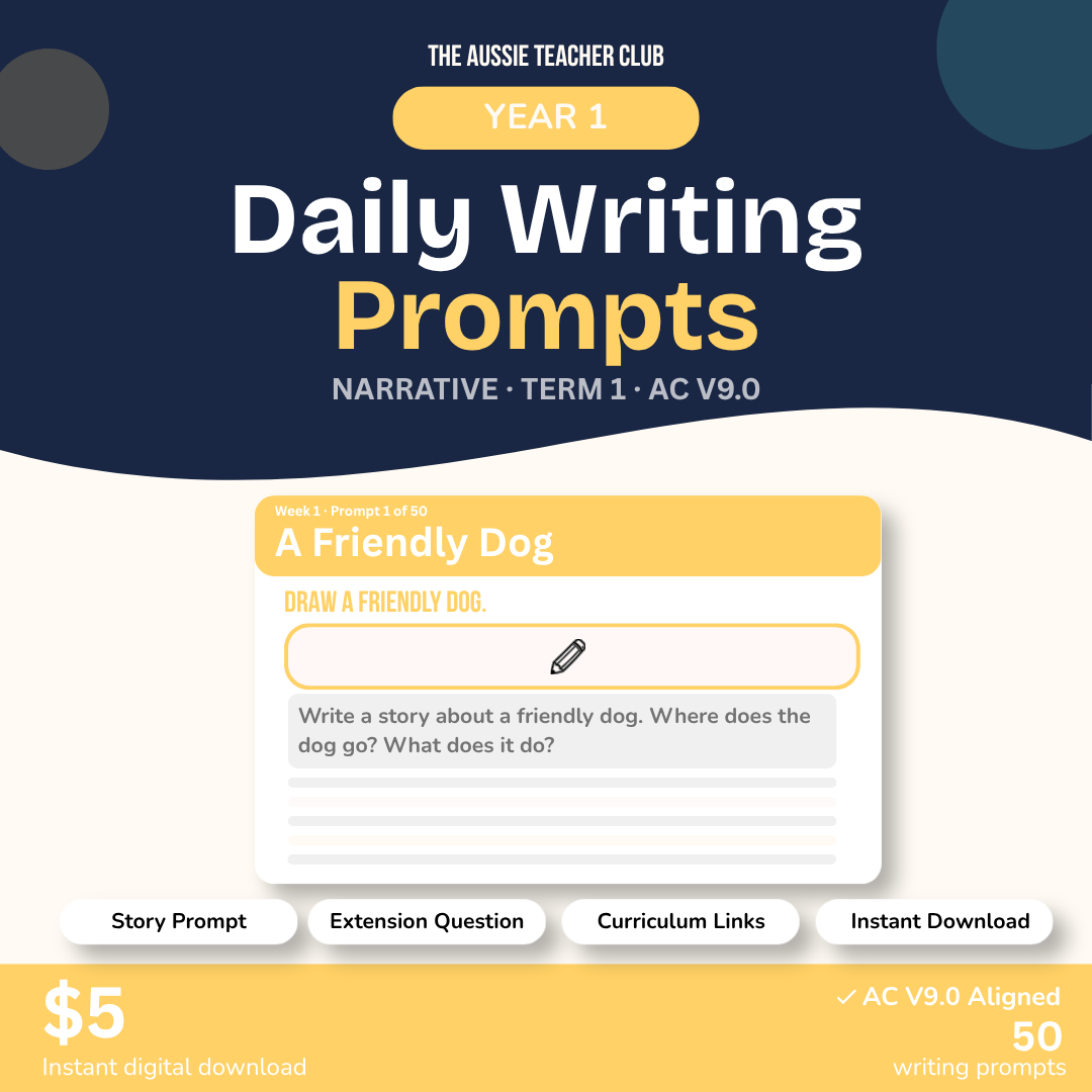 Daily Writing Prompts — Narrative — Term 1 — Year 1