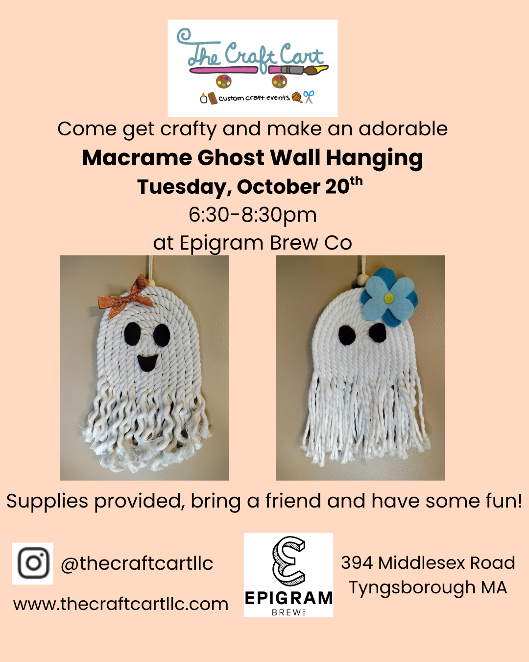 Macrame Ghost Wall Hanging Workshop