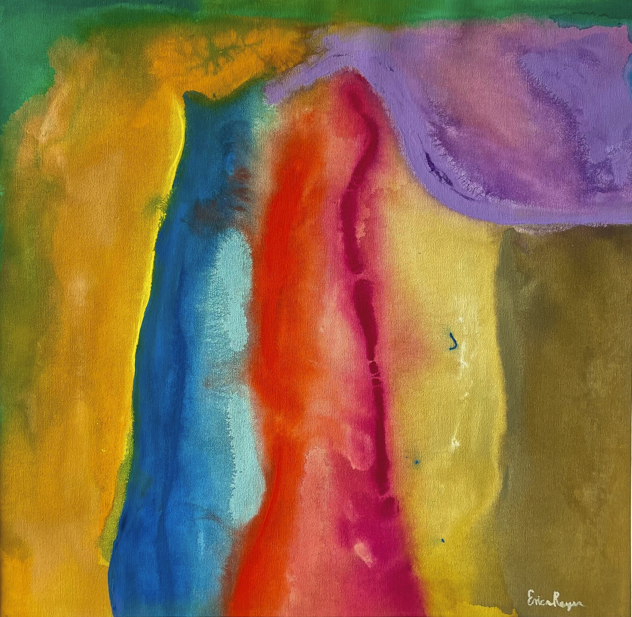 I'll Leave the Ether, 2024. Gouache on canvas. 21x21