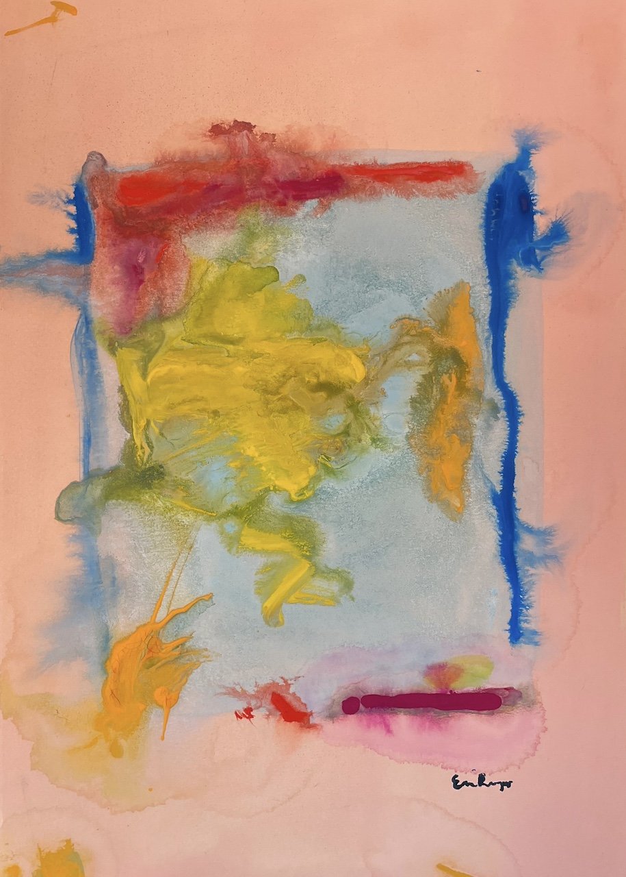 Affixation, 2024. Gouache on Canvas Paper. 12x16
