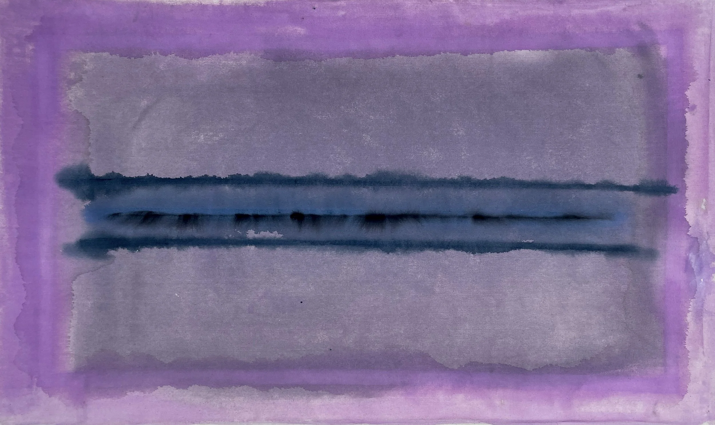 winter morning light, 2023. Gouache on canvas. 24x36