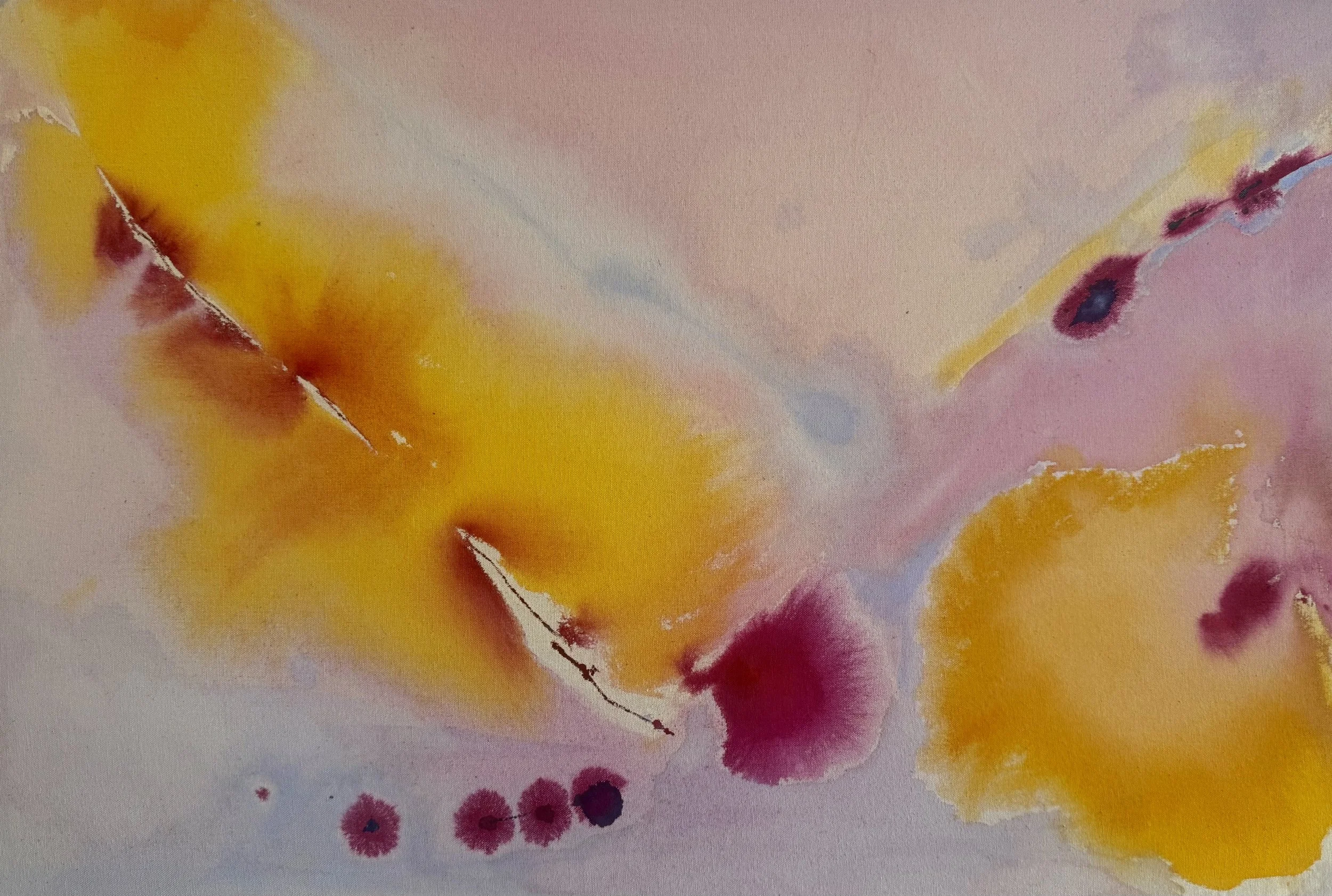 Licking an Orchid, 2026. Gouache on canvas. 36x24