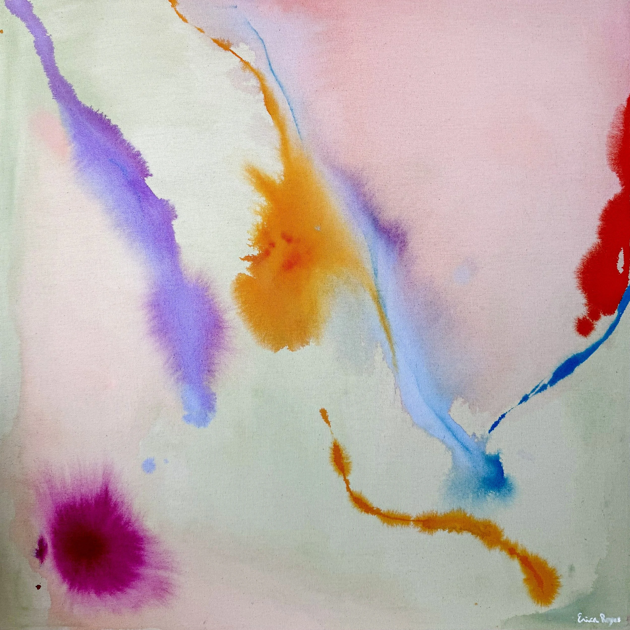 Canyon Flowers, 2026. Gouache on Canvas. 36x36