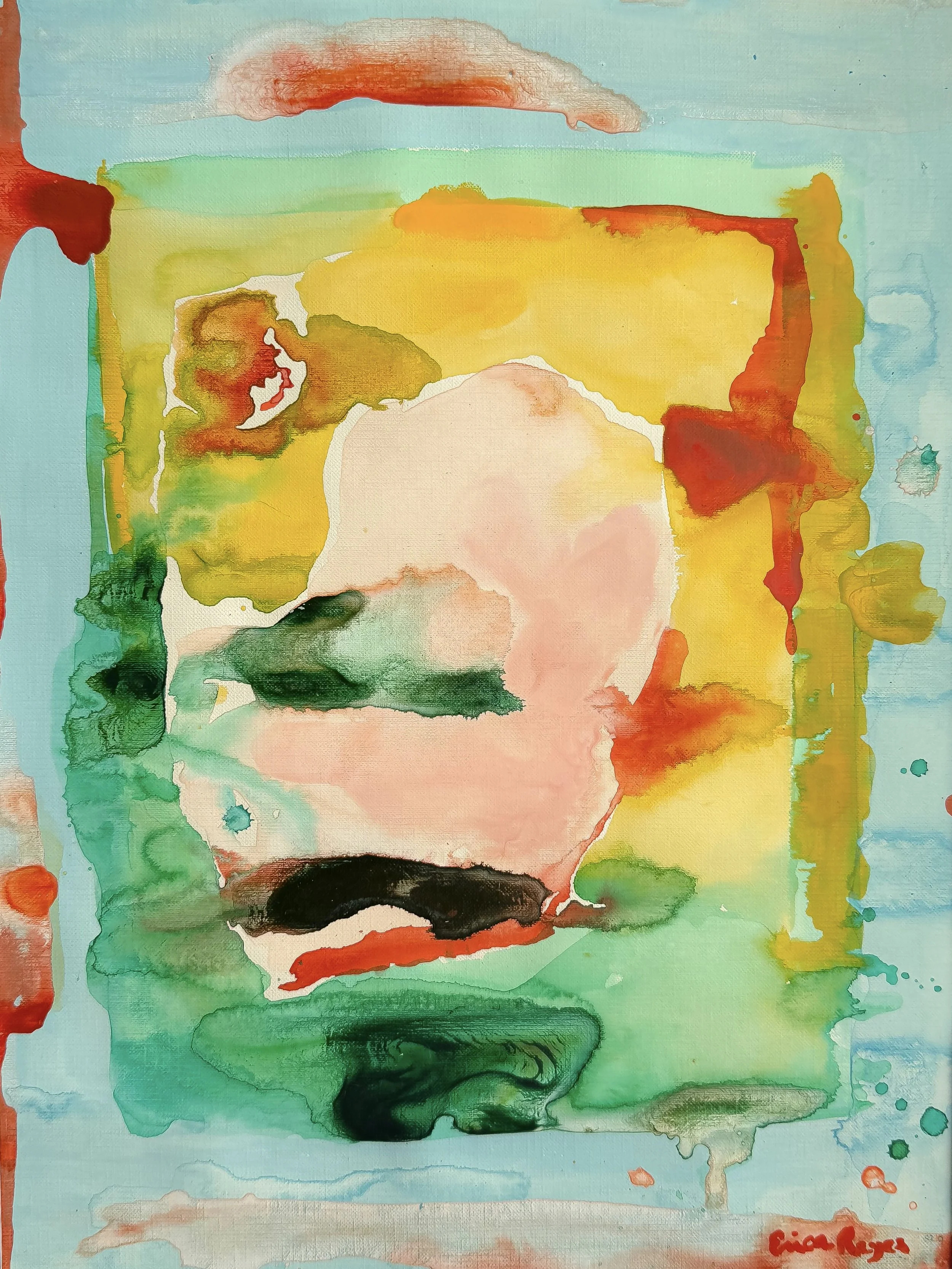 Sap, 2025. Gouache on paper, 12x16