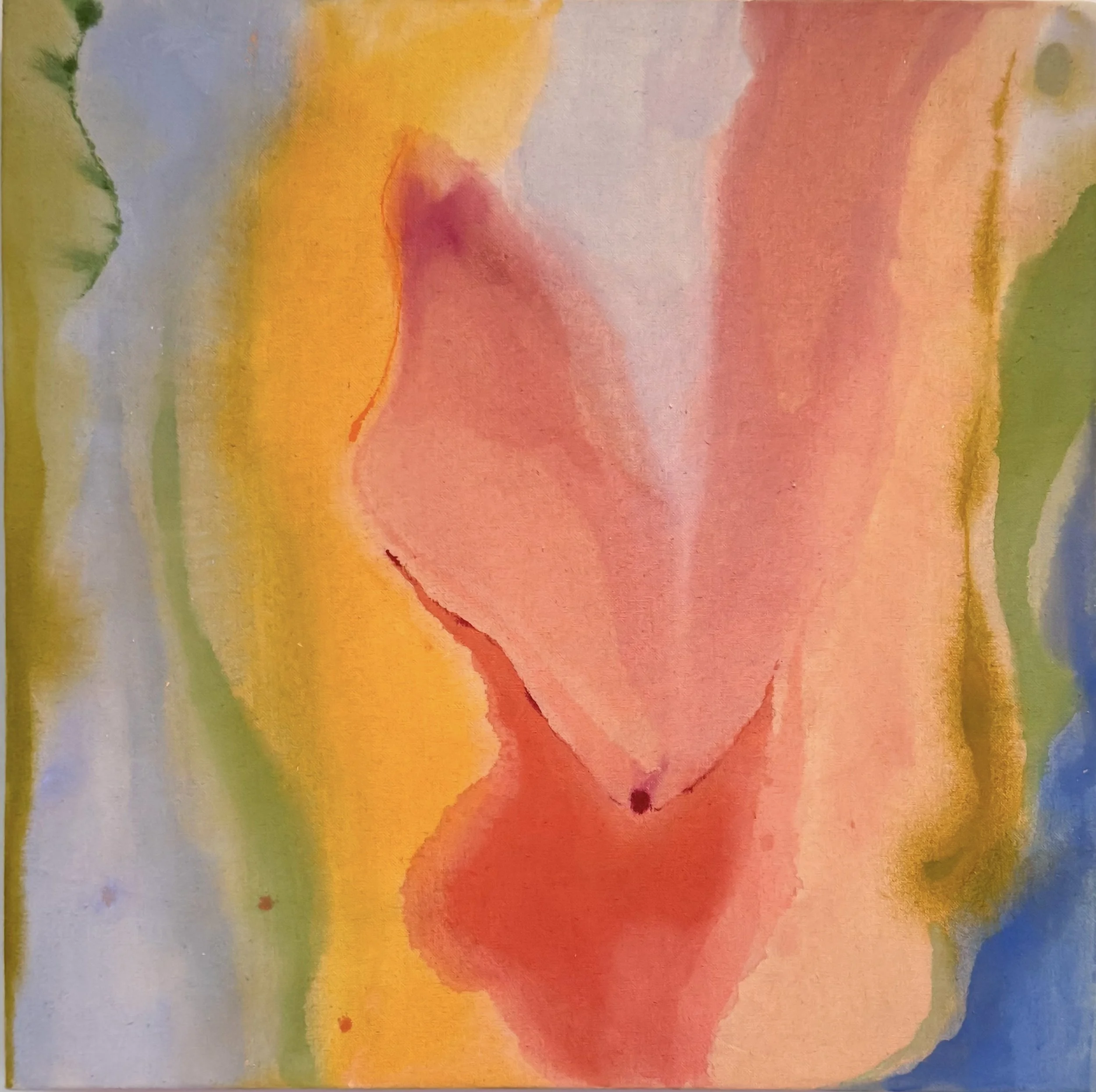 Petals, 2026. Gouache and acrylic on canvas. 26x26