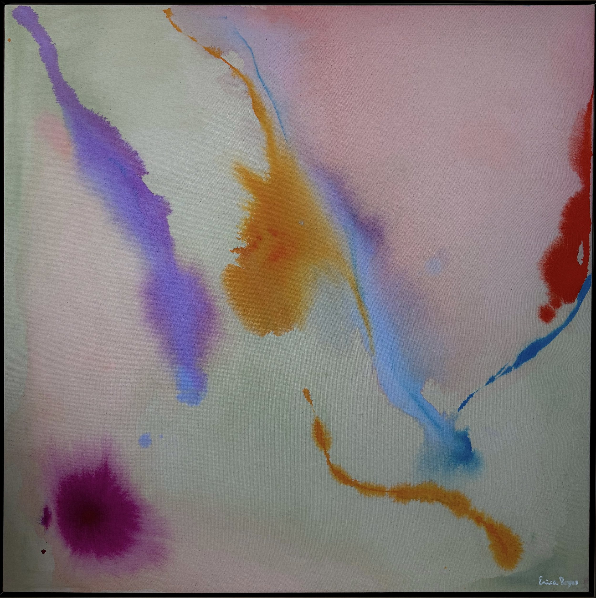 Canyon Flowers, 2026. Gouache on Canvas. 36x36