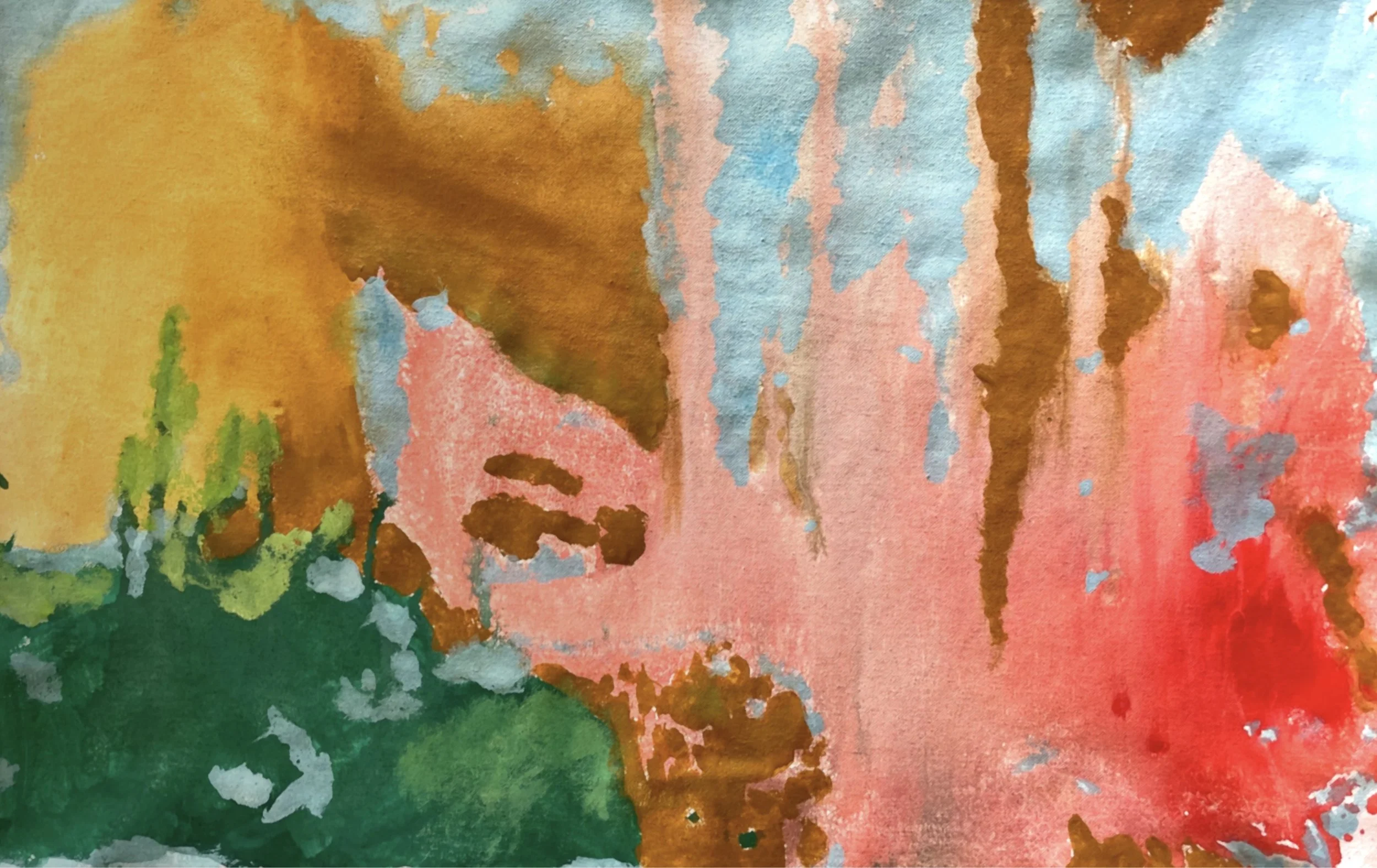 Untitled, 2022. Gouache on canvas. 16x8