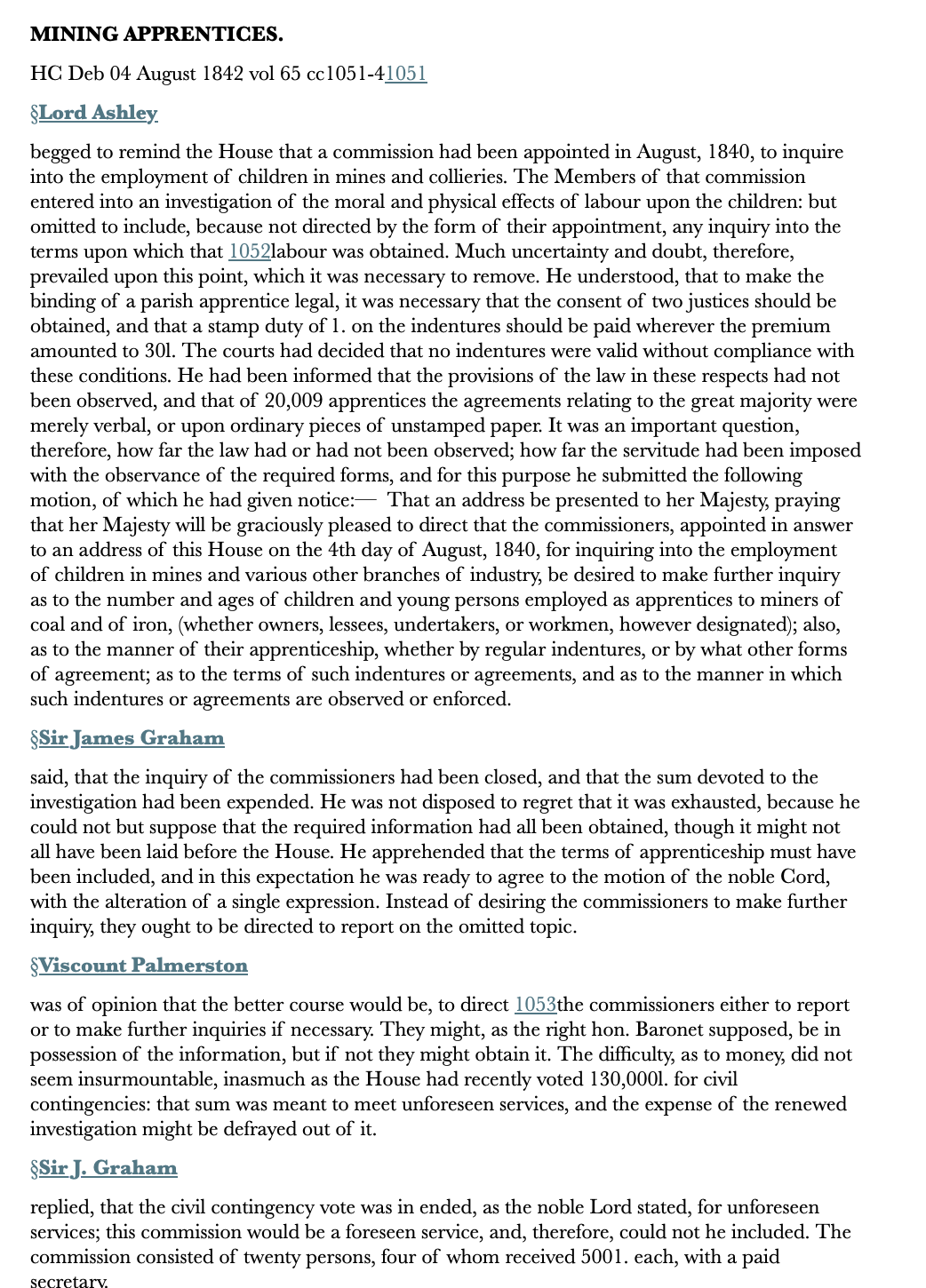 Mining Apprentices — 4 August 1842 — Commons