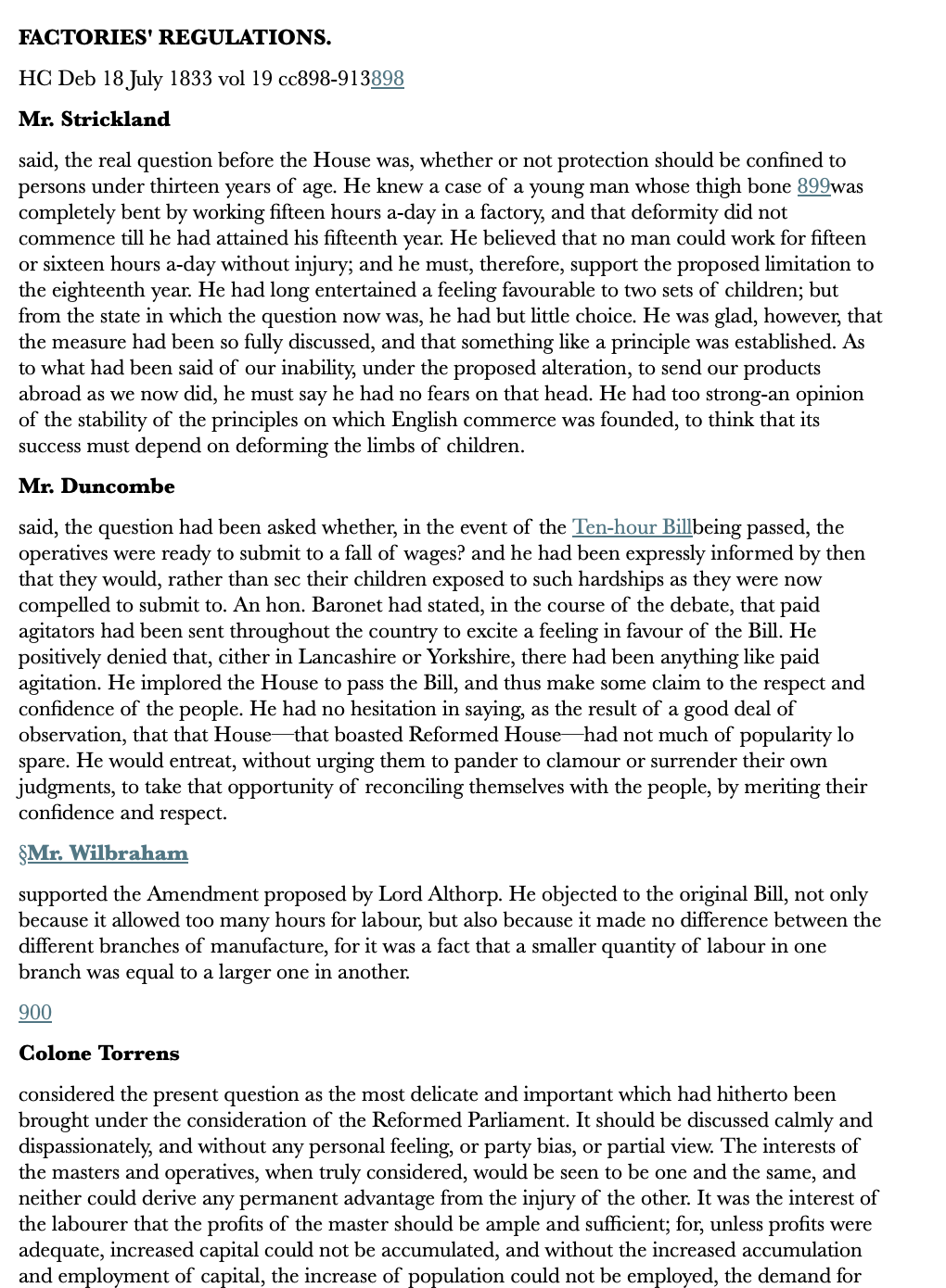 Factories’ Regulations — 18 July 1833 — Commons