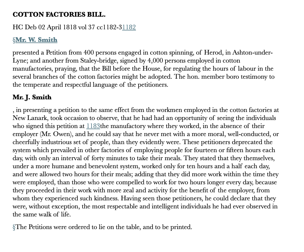 Cotton Factories Bill — 2 April 1818 — Commons