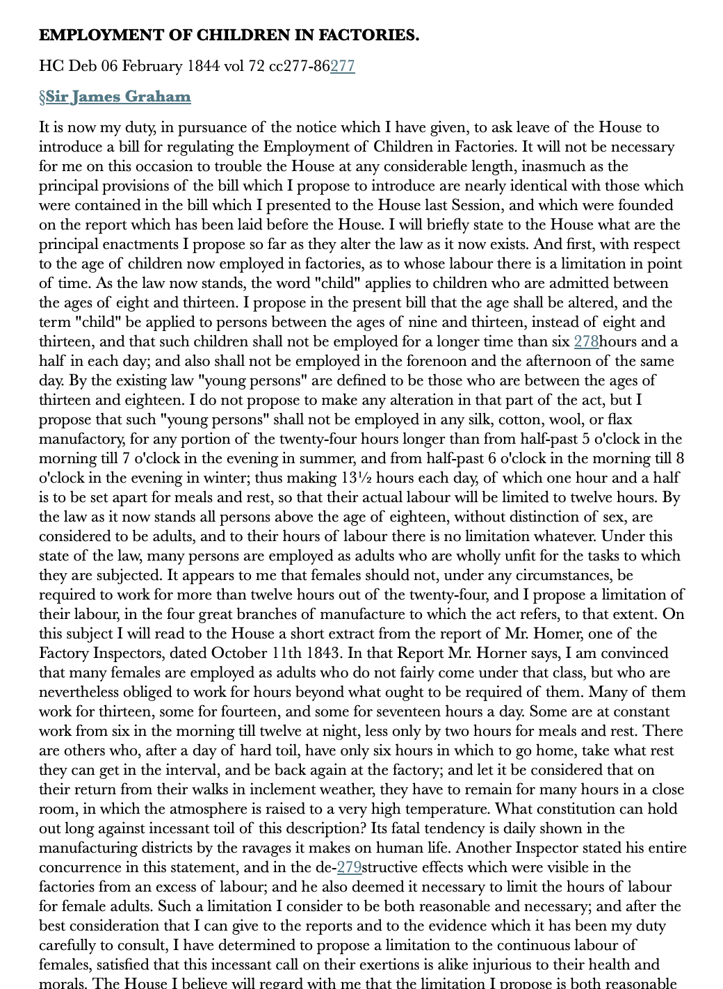 Employment of Children in Factories — 6 February 1844 — Commons