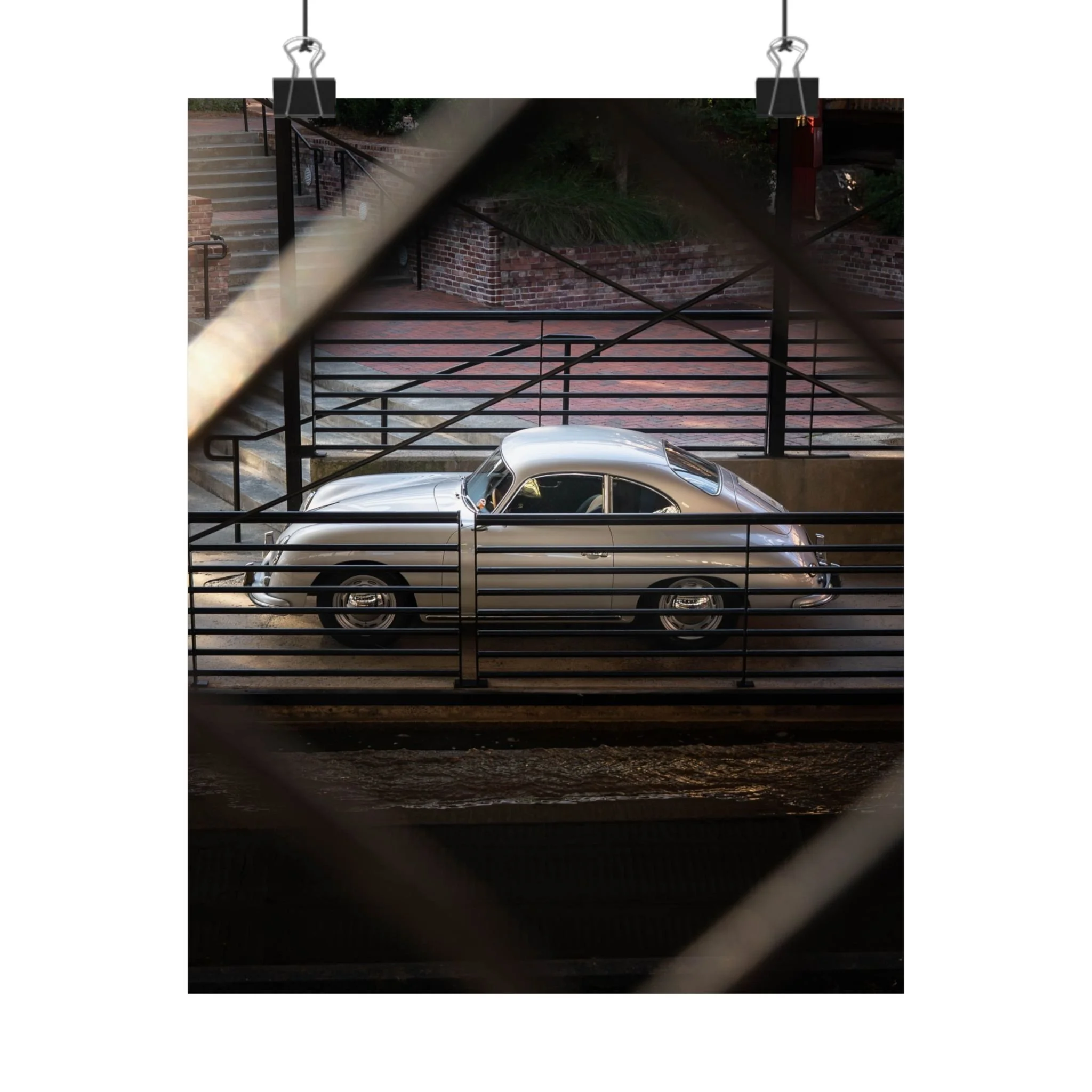 Vintage Porsche 356 Poster — Matte Vertical Retro Car Photography Print