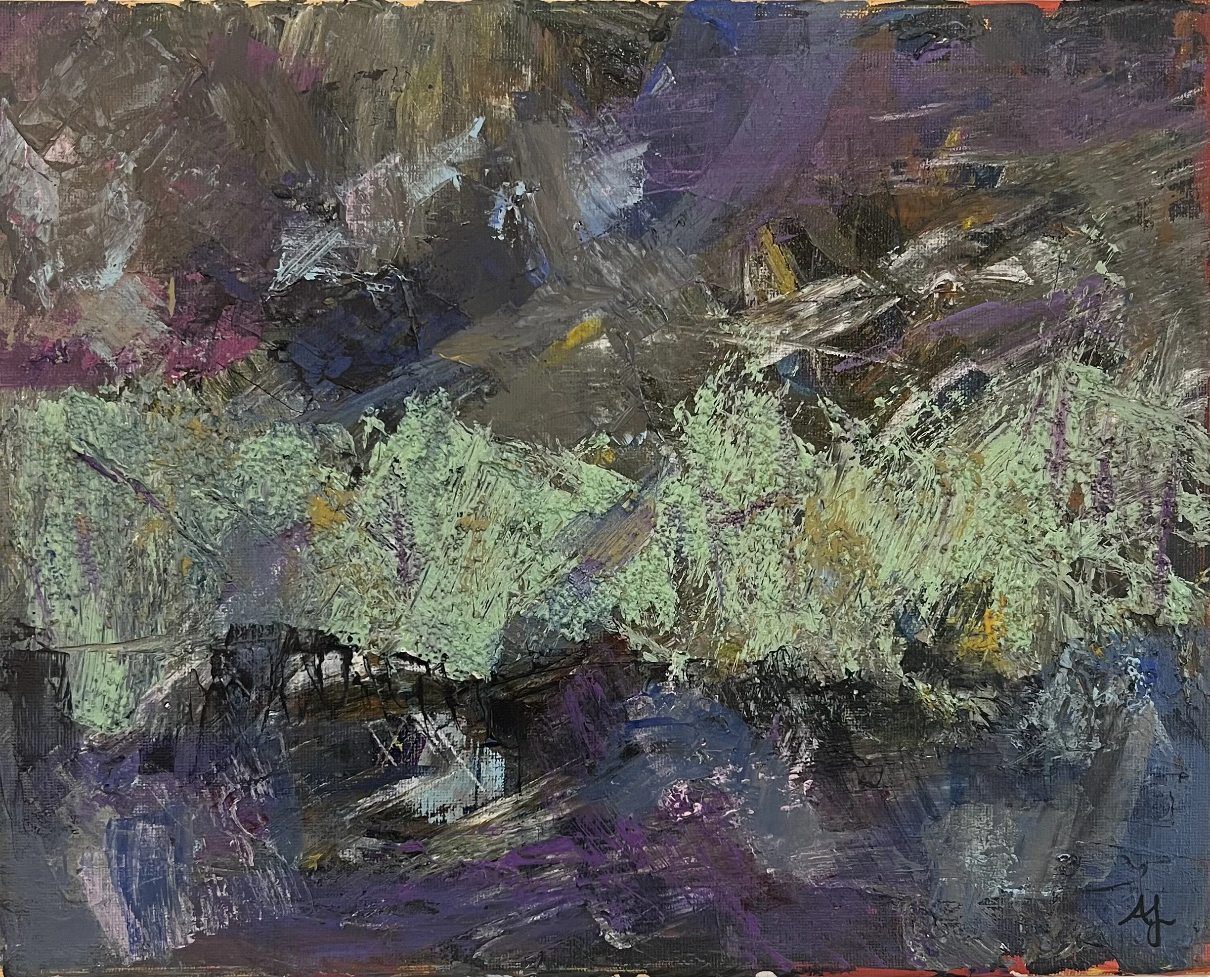 Faith: A Bumpy Road, 14 x 11 