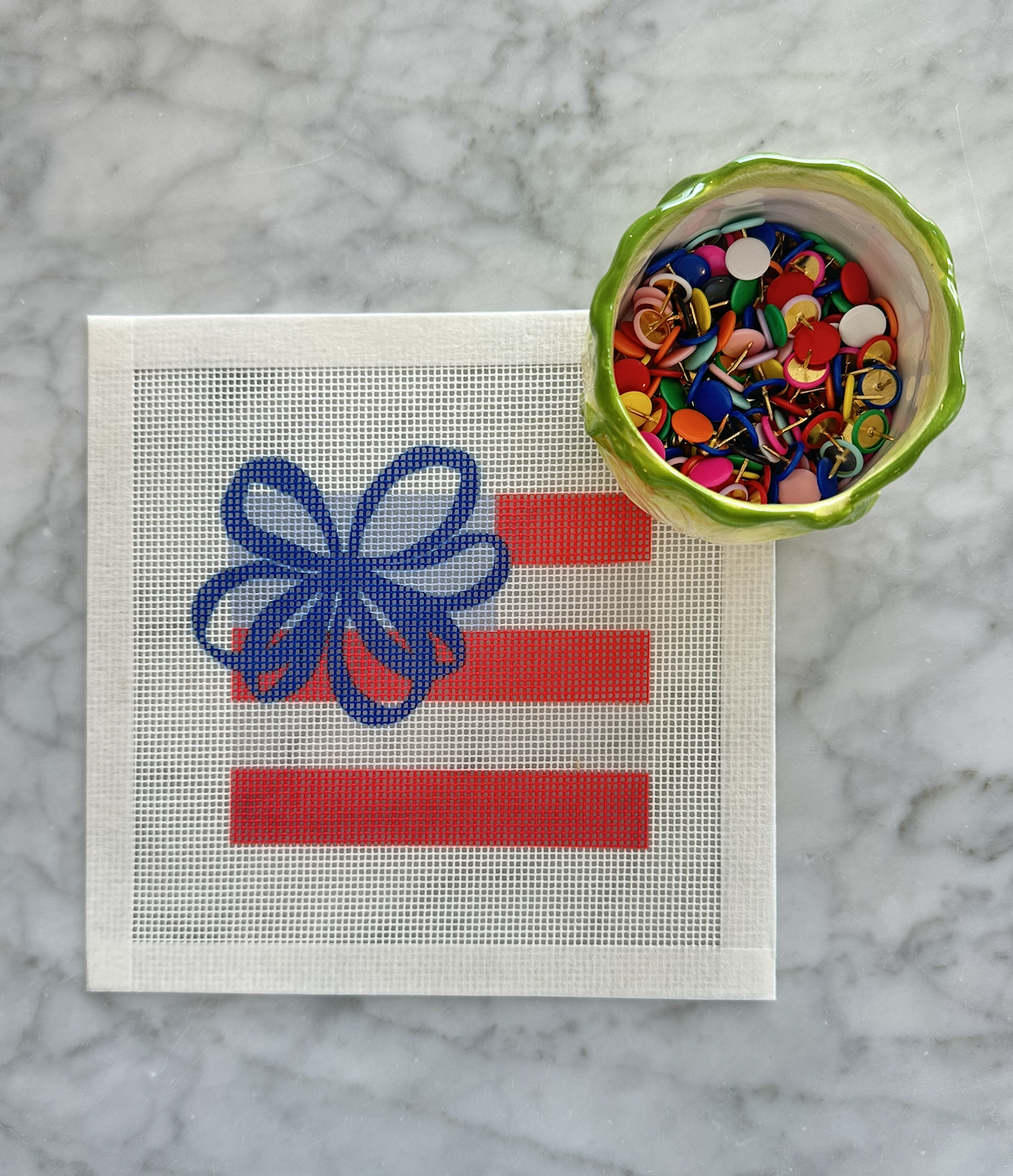 Patriotic Flower Flag