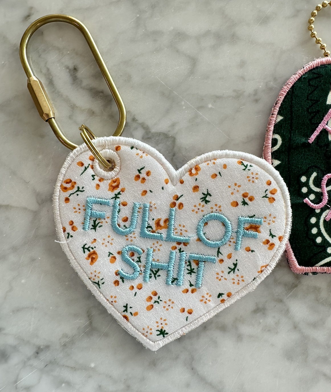 Full of Shit Bag Tag - Floral