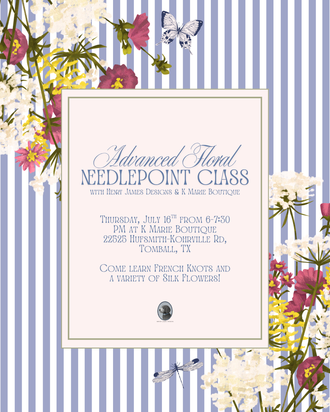 Advanced Floral Needlepoint Class - 7/16