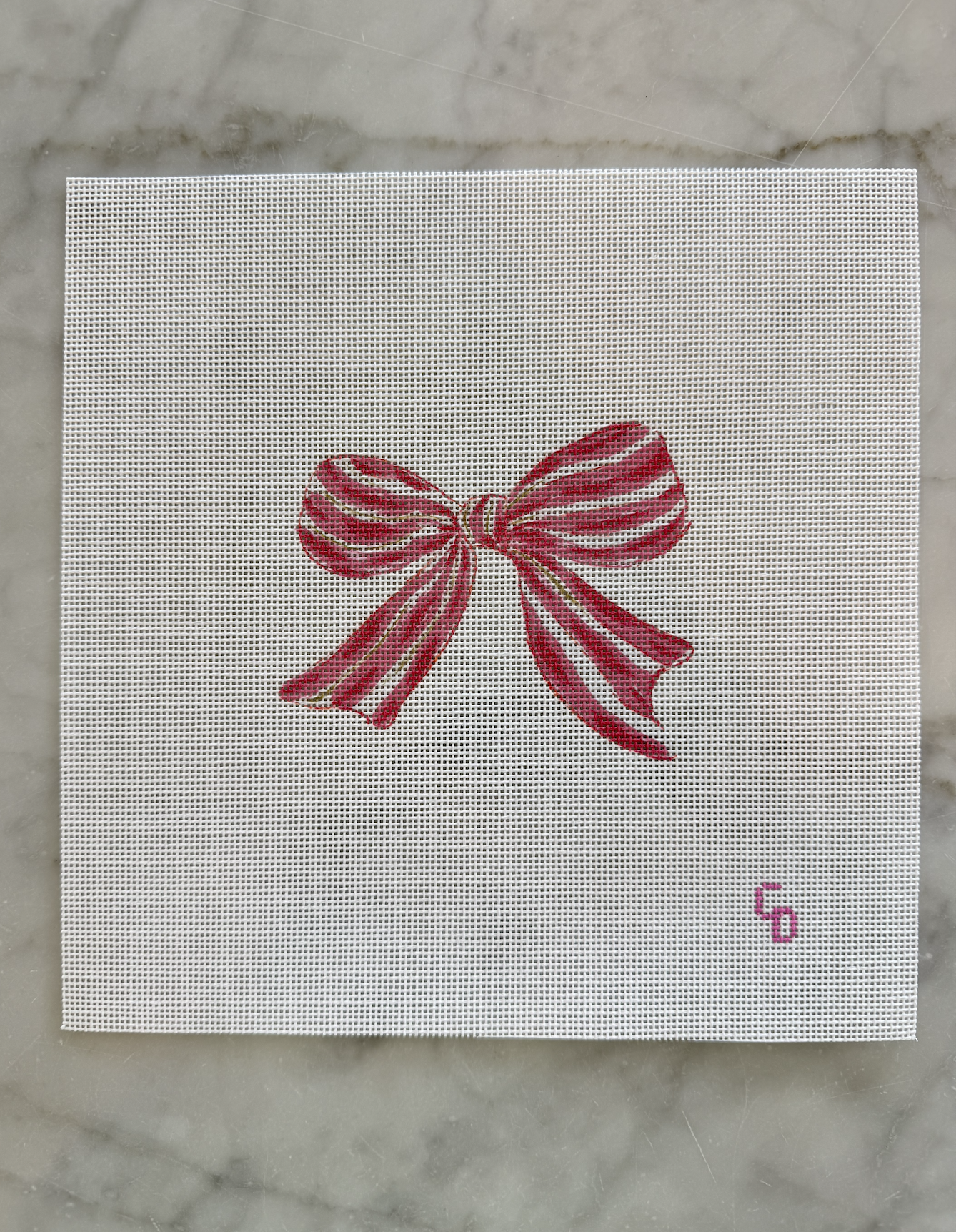 Pink Striped Bow