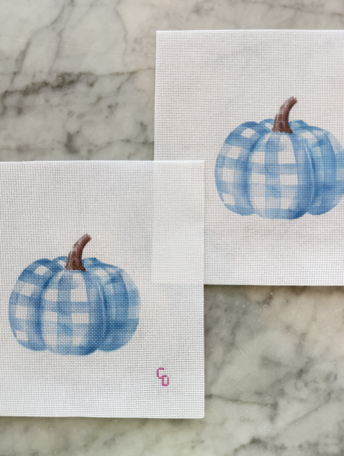 Plaid Blue Pumpkin
