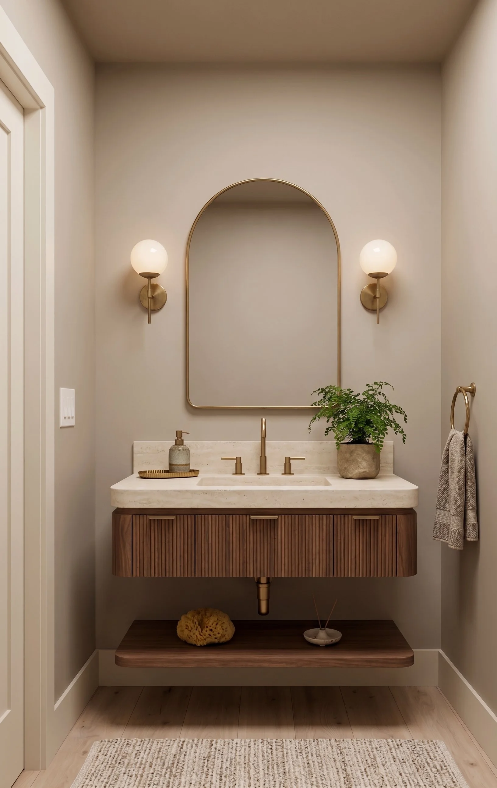 A Sloan-designed interior with warm tones, layered light, and considered atmosphere.