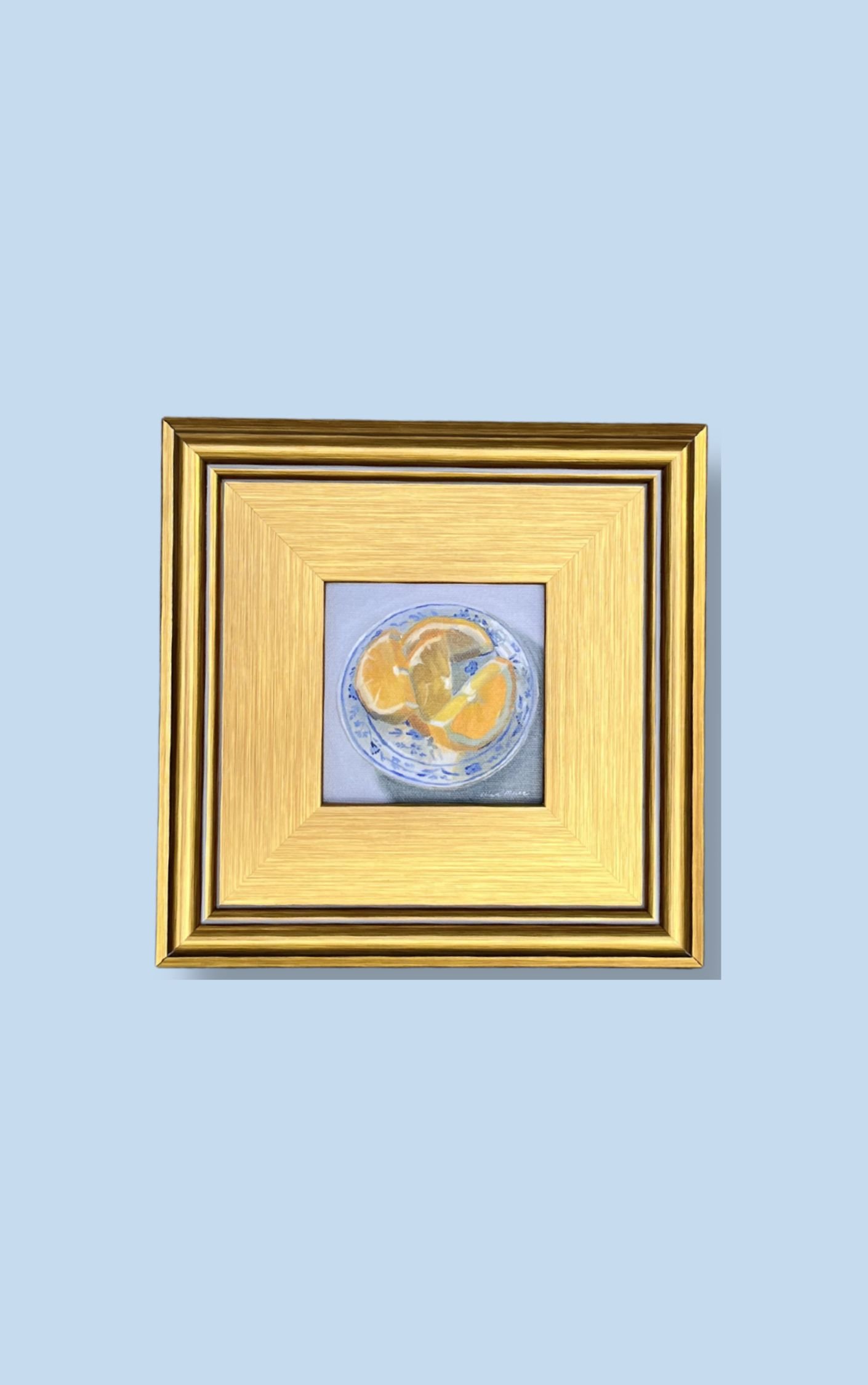 Framed Plate of Oranges PRINT